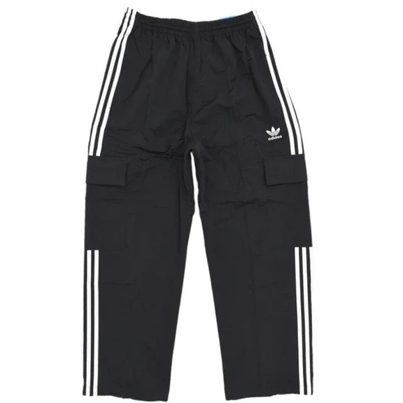 NEW Mens ADIDAS ORIGINALS CARGO Trefoil Track PANTS XL HR3364 Black White - Picture 2 of 7